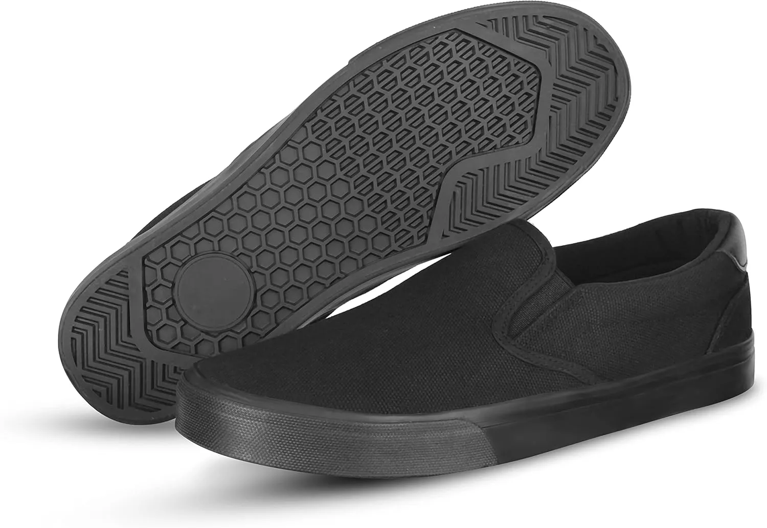 Men's Black Classic Low Top Shoes Canvas Fashion Sneaker with Soft Insole Causal Dress Shoes for Men Comfortable Walking Shoes