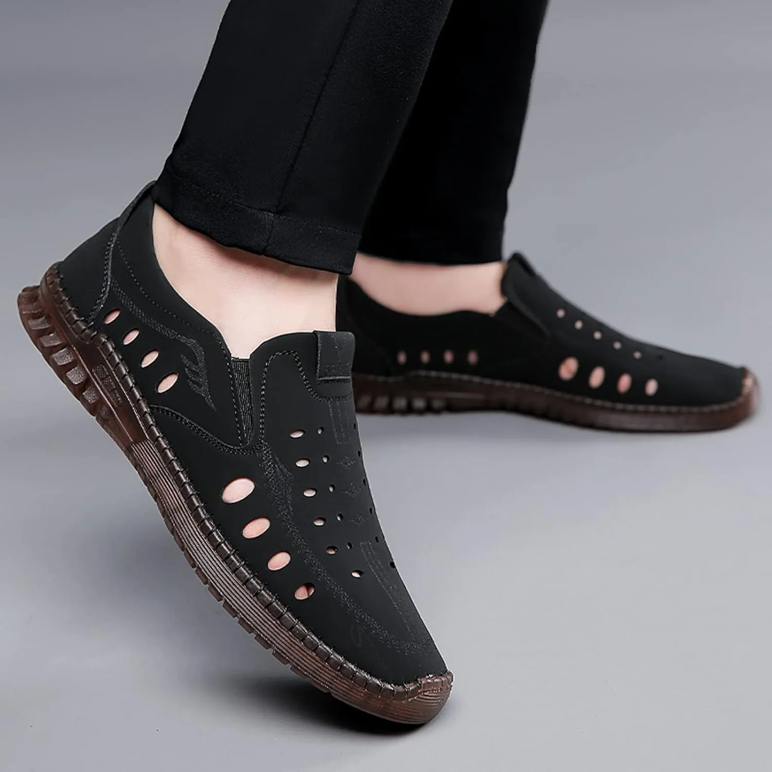 Men's Casual Dress Sneakers Men Casual Shoes Fashionable All Season Cowhide Breathable Comfortable and Non Slip Soft
