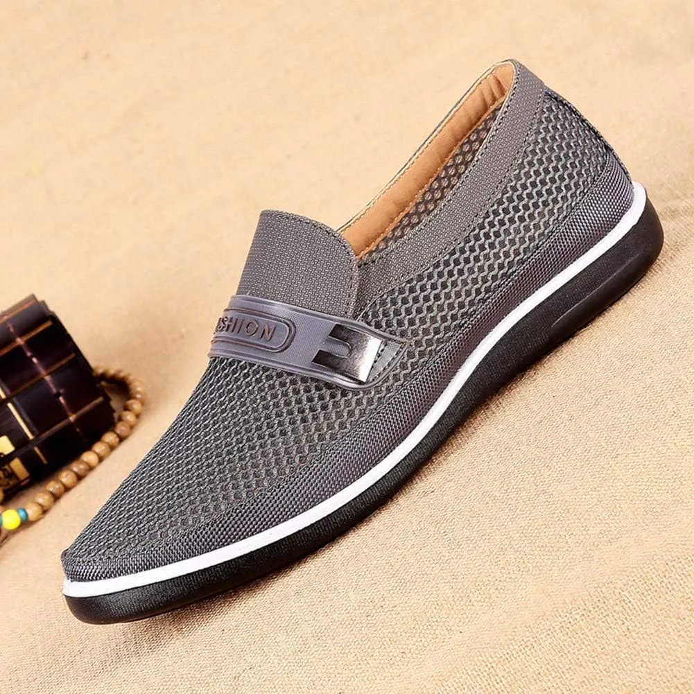 Mens Casual Mesh Loafers Summer Breathable Lightweight Walking Shoes Comfortable Outdoor Driving Travel Stylish Shoes