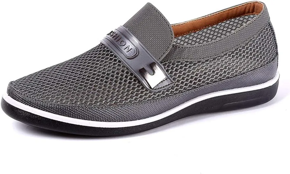 Mens Casual Mesh Loafers Summer Breathable Lightweight Walking Shoes Comfortable Outdoor Driving Travel Stylish Shoes