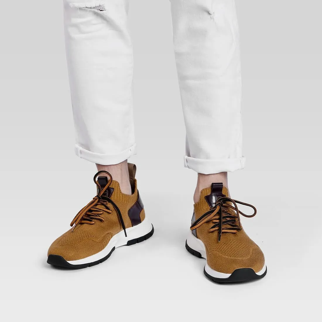 Men's Causal Dress Sneakers Breathable Wool Knit Business Walking Shoes Lightweight Comfotable Slip On Tennis Work Oxfords