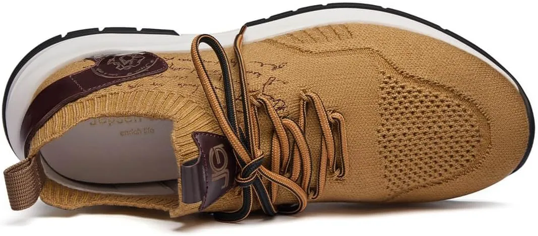 Men's Causal Dress Sneakers Breathable Wool Knit Business Walking Shoes Lightweight Comfotable Slip On Tennis Work Oxfords