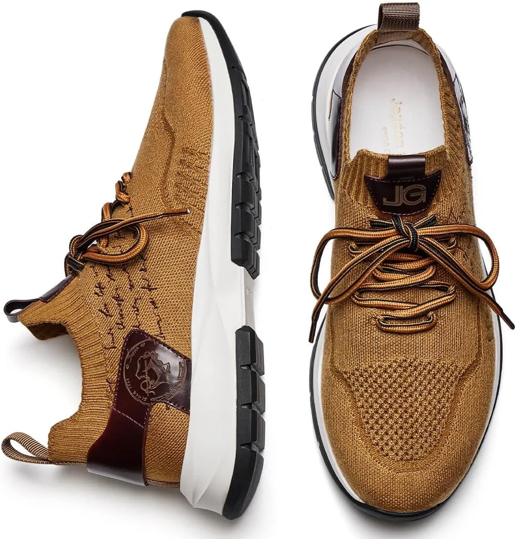 Men's Causal Dress Sneakers Breathable Wool Knit Business Walking Shoes Lightweight Comfotable Slip On Tennis Work Oxfords