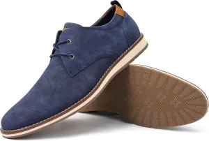 Men's Dress Shoes, Mens Oxford Shoes, Leather Stylish Lace-up Wingtip Brogues, Business Casual Formal Derby Shoe