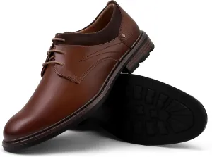 Men's Dress Shoes, Mens Oxford Shoes, Leather Stylish Lace-up Wingtip Brogues, Business Casual Formal Derby Shoe