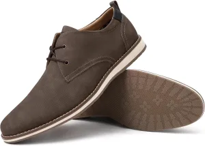 Men's Dress Shoes, Mens Oxford Shoes, Leather Stylish Lace-up Wingtip Brogues, Business Casual Formal Derby Shoe