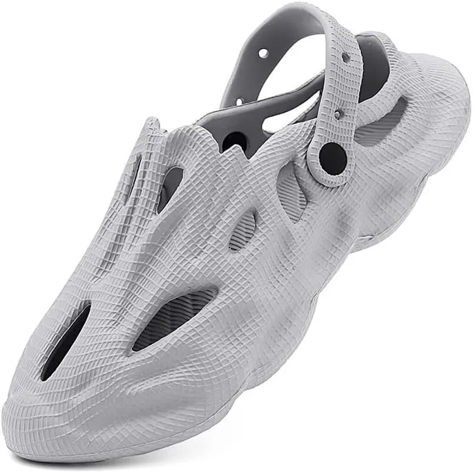 Men's Fashion Plain Color Clogs Anti Skid Closed-Toe Slides Slippers Quick Drying Foam Runners for Indoor Outdoor Shower Beach Pool