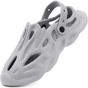 Men's Fashion Plain Color Clogs Anti Skid Closed-Toe Slides Slippers Quick Drying Foam Runners for Indoor Outdoor Shower Beach Pool