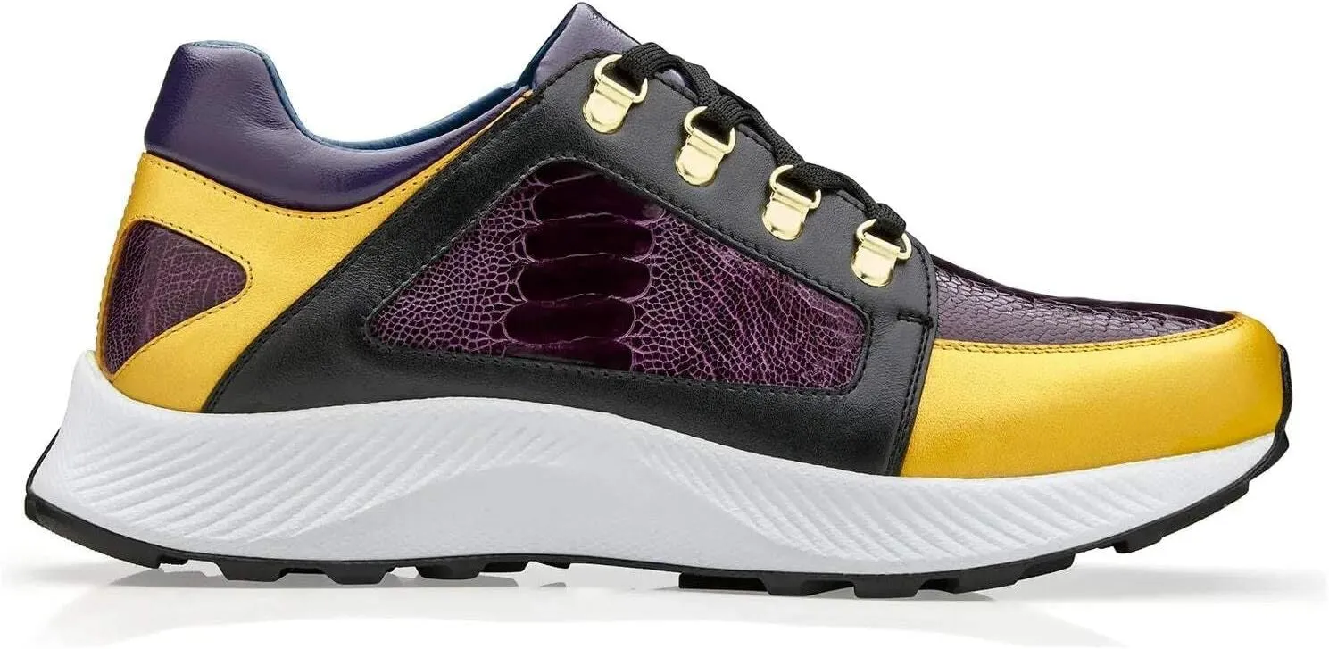 Men's H02 Adam Genuine Ostrich Leg and Soft Calf Sneaker