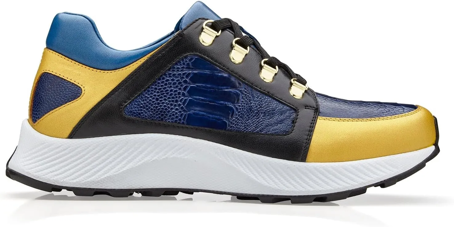 Men's H02 Adam Genuine Ostrich Leg and Soft Calf Sneaker