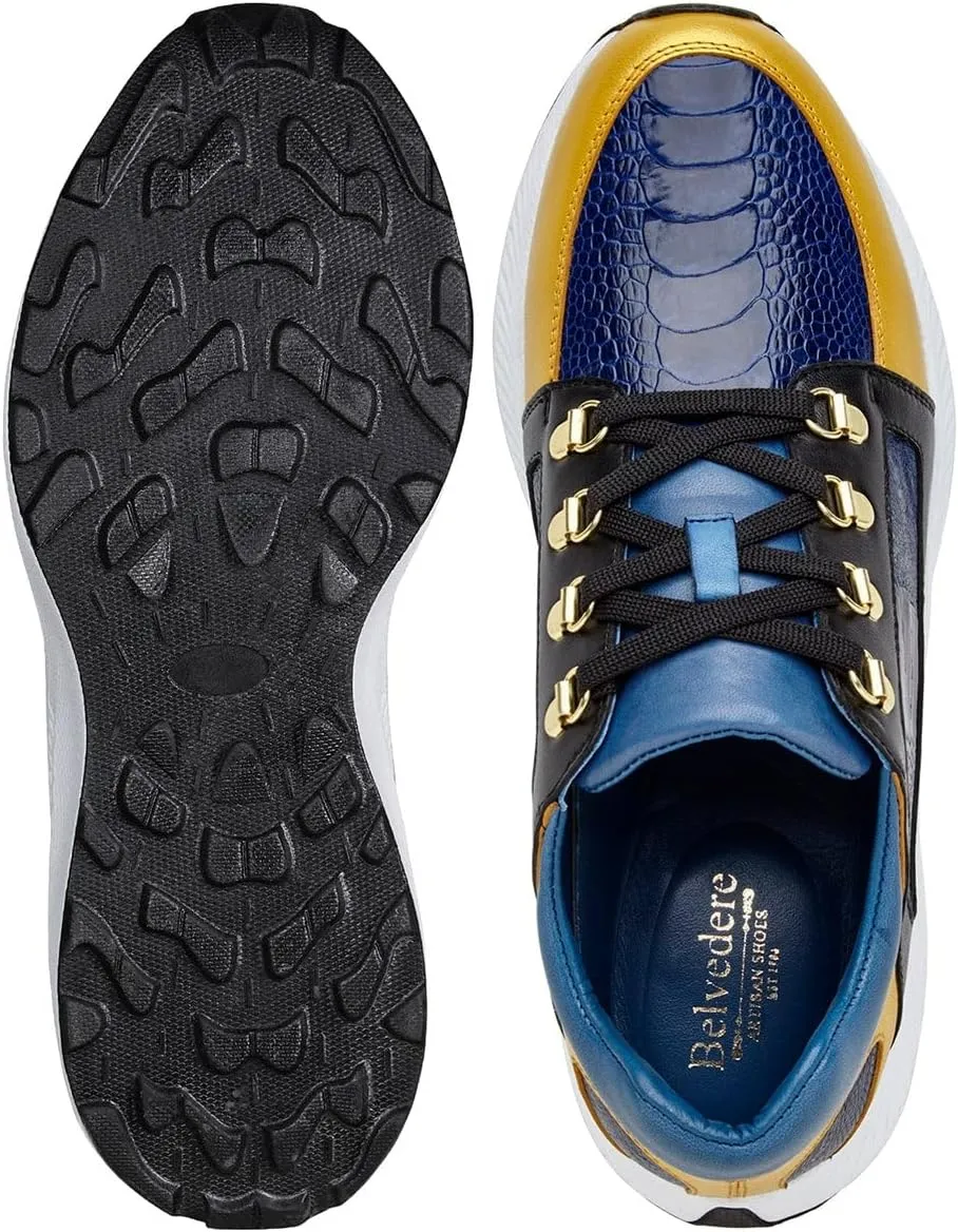 Men's H02 Adam Genuine Ostrich Leg and Soft Calf Sneaker
