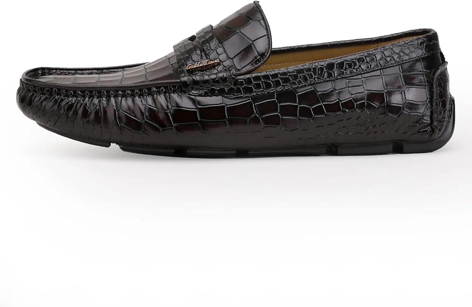 Mens Leather Penny Loafers, Casual Comfortable Driving Moccasins Business Dress Slip on Loafer Shoes for Men