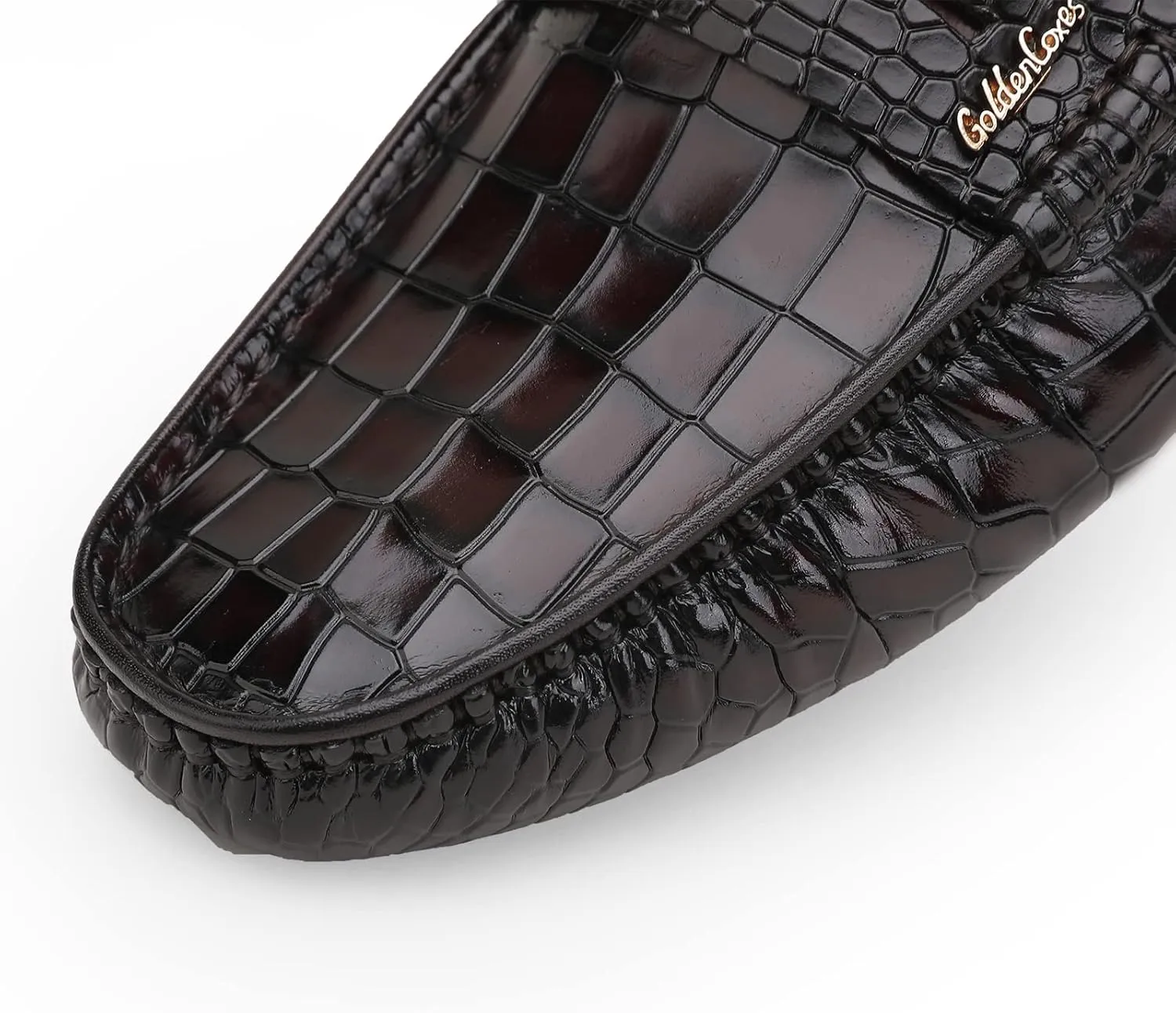 Mens Leather Penny Loafers, Casual Comfortable Driving Moccasins Business Dress Slip on Loafer Shoes for Men