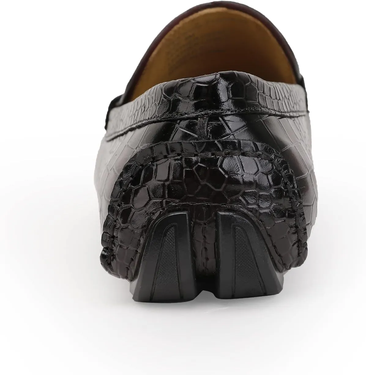 Mens Leather Penny Loafers, Casual Comfortable Driving Moccasins Business Dress Slip on Loafer Shoes for Men