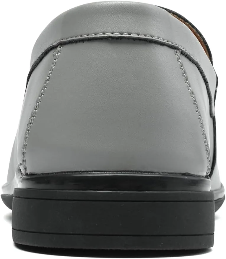 Men’s Loafers Casual Leather Slip-On Oxfords Driving Shoes Dress Soft Comfortable & Light-Weight Black