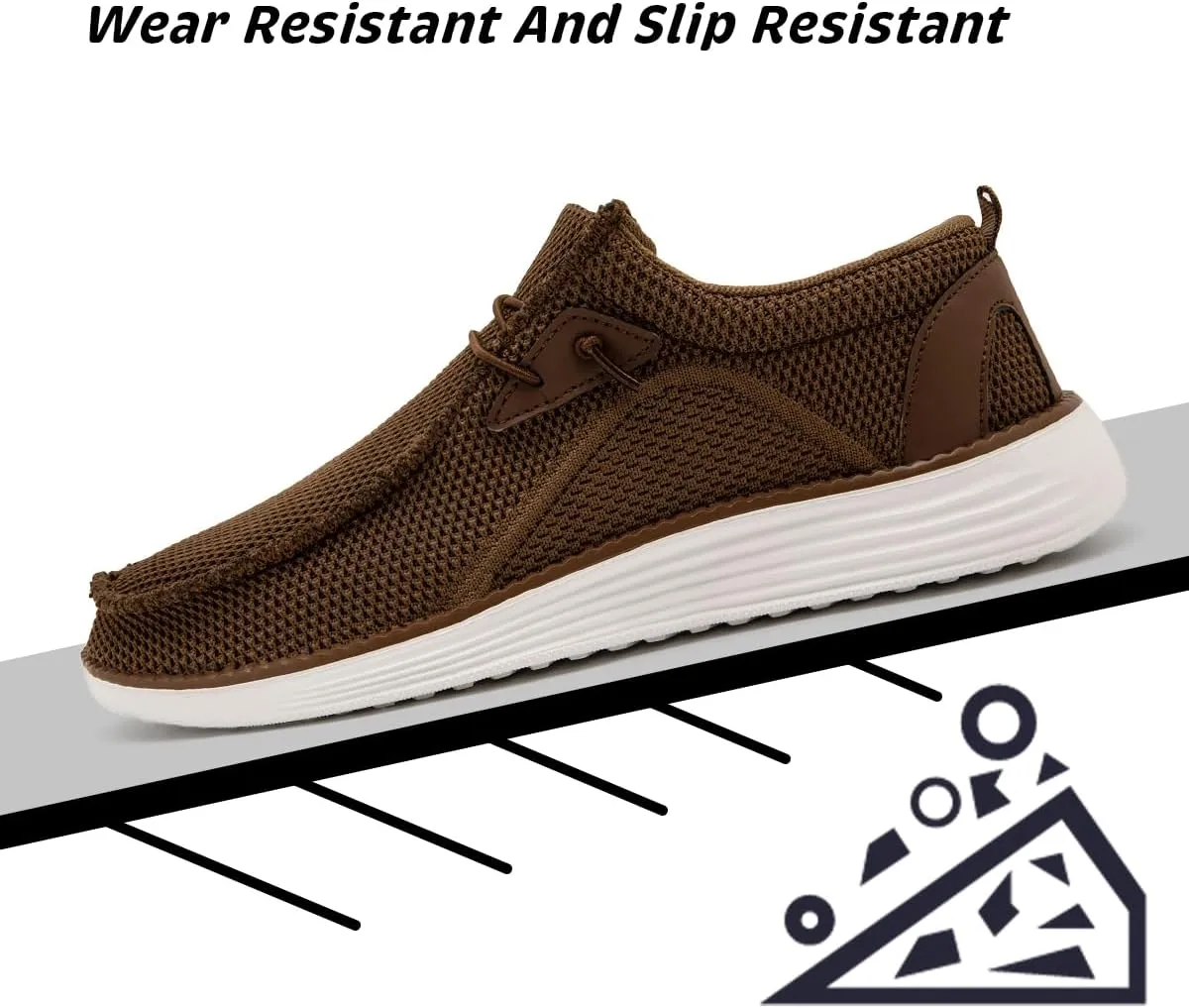 Men's Loafers Slip On Walking Shoes Mens Boat Casual Work Sneakers for Men Loafer Running Tennis Lightweight Comfortable Shoes