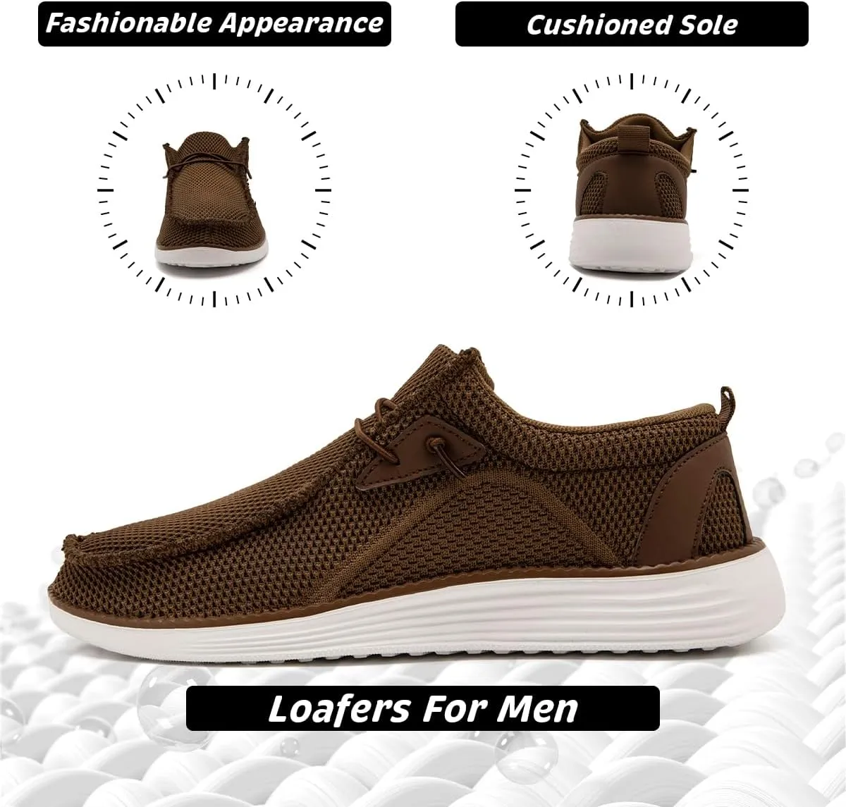 Men's Loafers Slip On Walking Shoes Mens Boat Casual Work Sneakers for Men Loafer Running Tennis Lightweight Comfortable Shoes