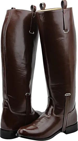 Mens Man Dignity Dress Dressage Horse Riding Boots Stylish Fashion Equestrian Pull On Brown