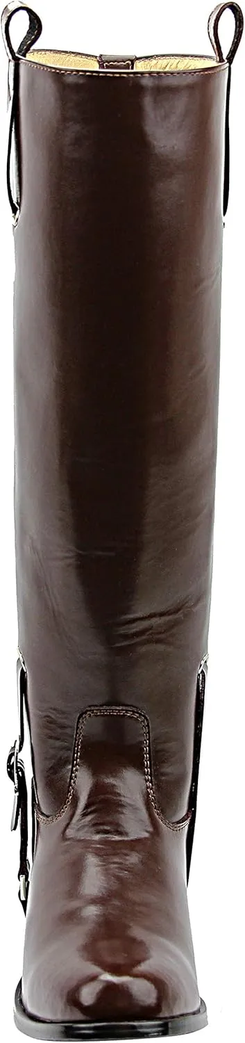 Mens Man Dignity Dress Dressage Horse Riding Boots Stylish Fashion Equestrian Pull On Brown