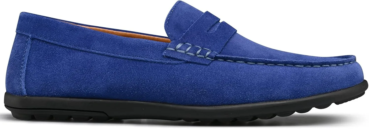 Men’s Moccasins Loafers Casual Leather Slip-On Driving Shoes Dress Comfortable & Light-Weight