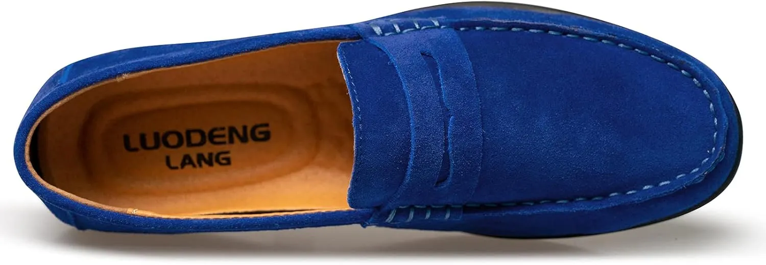 Men’s Moccasins Loafers Casual Leather Slip-On Driving Shoes Dress Comfortable & Light-Weight