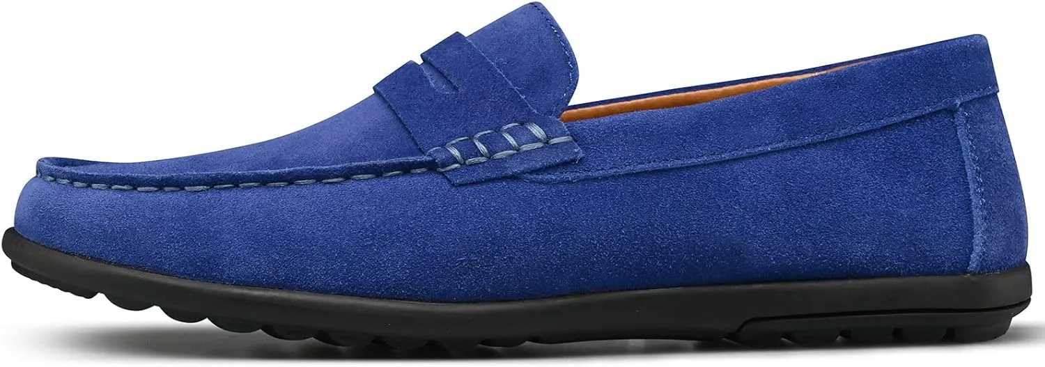 Men’s Moccasins Loafers Casual Leather Slip-On Driving Shoes Dress Comfortable & Light-Weight