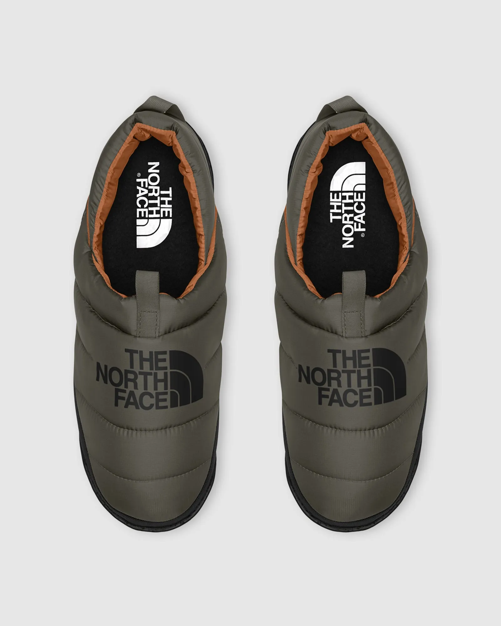 Mens Nuptse Mules in Taupe Green