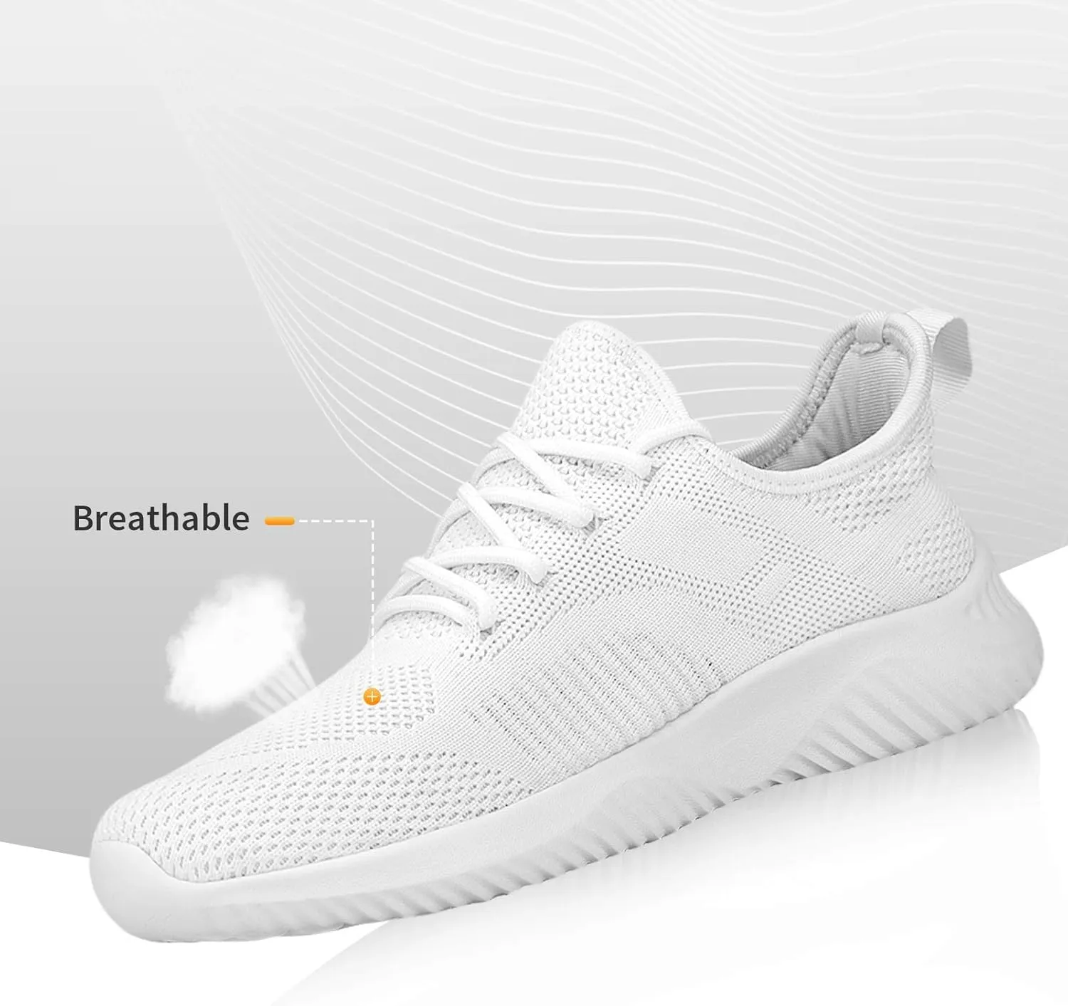 Mens Slip On Sneakers Non Slip Work Shoes Lightweight Mesh for Casual Tennis Running Walking Shoes