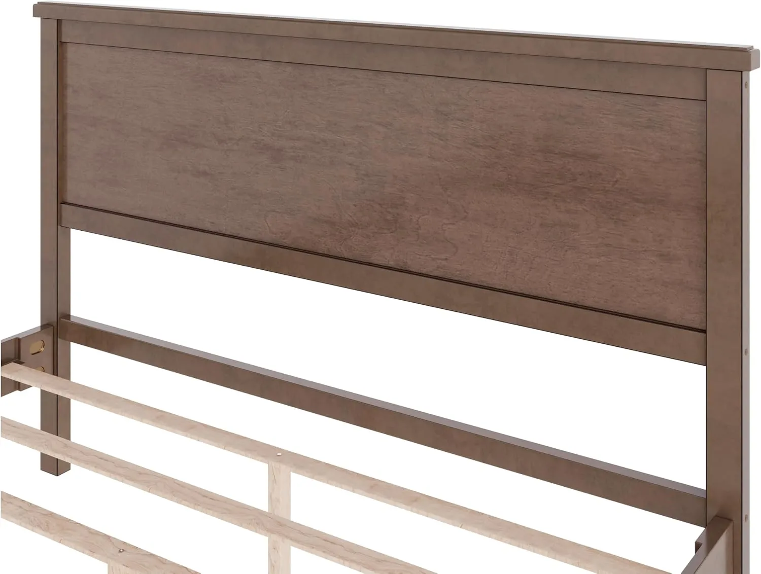 Merax Queen Size Wooden Platform Bed, Mid Century Modern Bed Frame with Tall Headboard and Footboard, Solid Wood Slats Support, No Box Spring Needed, Easy Assembly, Brown