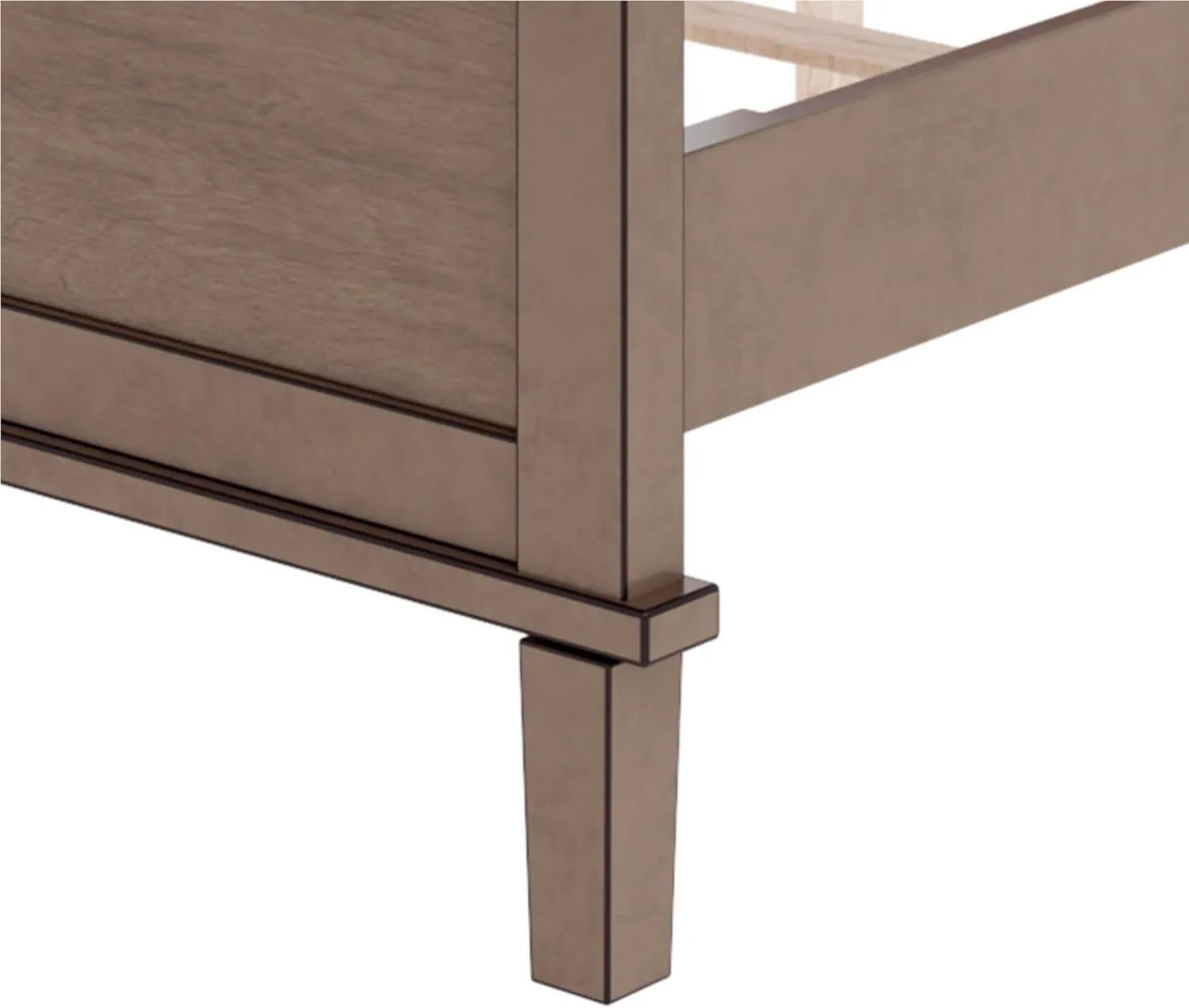 Merax Queen Size Wooden Platform Bed, Mid Century Modern Bed Frame with Tall Headboard and Footboard, Solid Wood Slats Support, No Box Spring Needed, Easy Assembly, Brown
