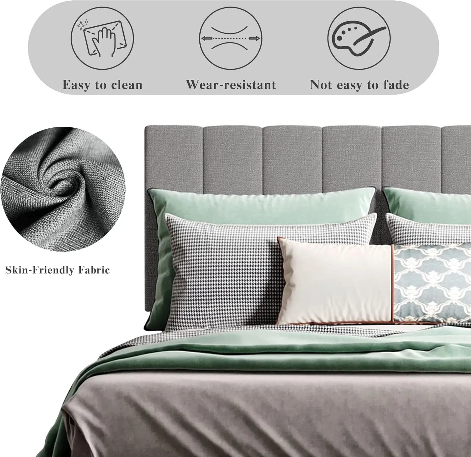 Merax Upholstered Queen beds Gas Lift Up Storage Platform Bed Frame with Tufted Headboard Wooden Slat Support and Under Storage,Grey