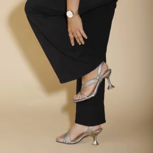 Metallic Strap Heels