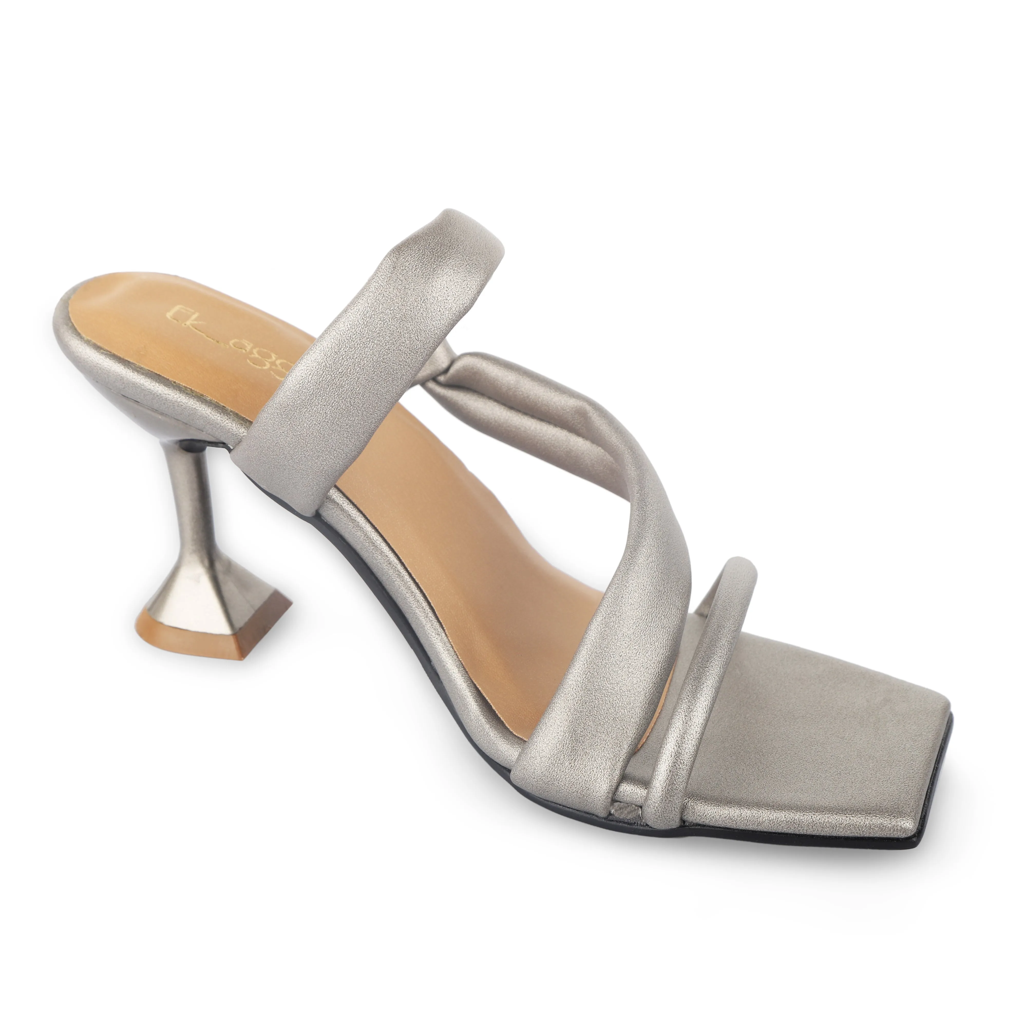Metallic Strap Heels