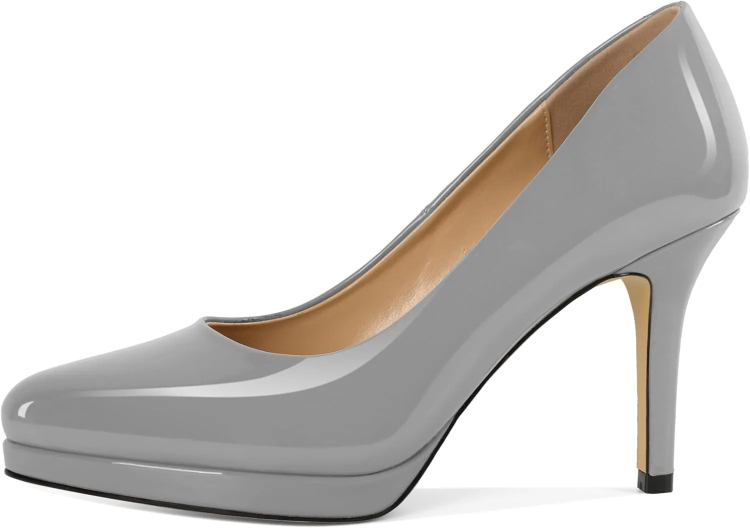 Mettesally Women High Heels Platform Pumps Stilettos Slip-on Fashion Daily Office Women Shoes 3.5 Inches