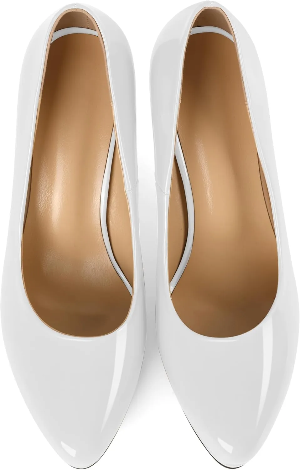 Mettesally Women High Heels Platform Pumps Stilettos Slip-on Fashion Daily Office Women Shoes 3.5 Inches