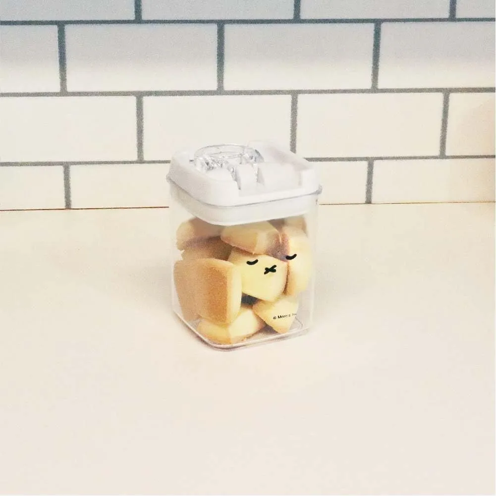 Miffy Storage Container, Canister, 9.1 fl oz (270 ml), Good Night Miffy, Easy Lock, Easy to See Contents Clear Container, Width 3.0 x Depth 3.0 x Height 3.9 inches (7.5 x 7.5 x 10 cm)