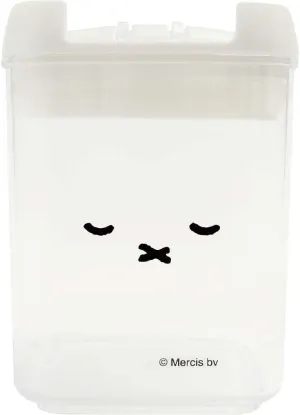 Miffy Storage Container, Canister, 9.1 fl oz (270 ml), Good Night Miffy, Easy Lock, Easy to See Contents Clear Container, Width 3.0 x Depth 3.0 x Height 3.9 inches (7.5 x 7.5 x 10 cm)