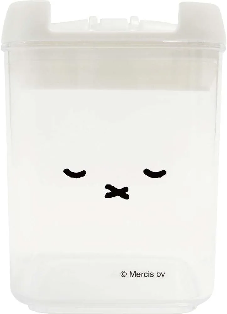Miffy Storage Container, Canister, 9.1 fl oz (270 ml), Good Night Miffy, Easy Lock, Easy to See Contents Clear Container, Width 3.0 x Depth 3.0 x Height 3.9 inches (7.5 x 7.5 x 10 cm)