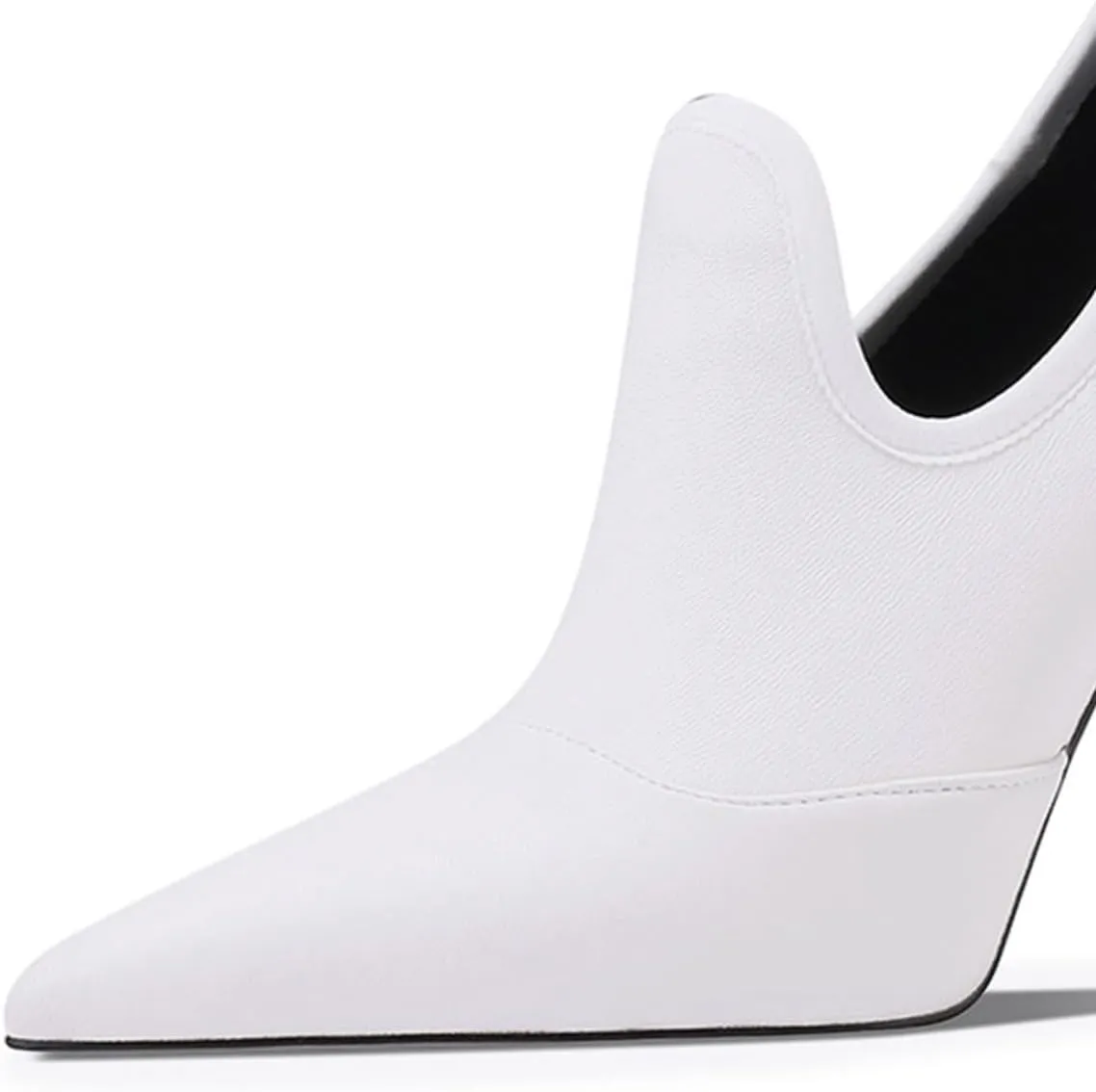 miss left Women Chic Ankle Boots Closed Pointed Toe Stiletto High Heels Slip On Cut Out Booties Stylish Casual Daily Date Prom Winter Shoes Size 4-16 US