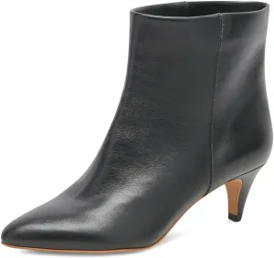miss left Women Classic Kitten Heel Ankle Boots Pointed Toe Low Heel Wide Calf Pull On Booties Stylish Party Casual Shoes Size 4-16 US