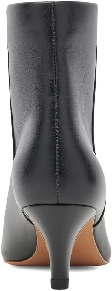 miss left Women Classic Kitten Heel Ankle Boots Pointed Toe Low Heel Wide Calf Pull On Booties Stylish Party Casual Shoes Size 4-16 US