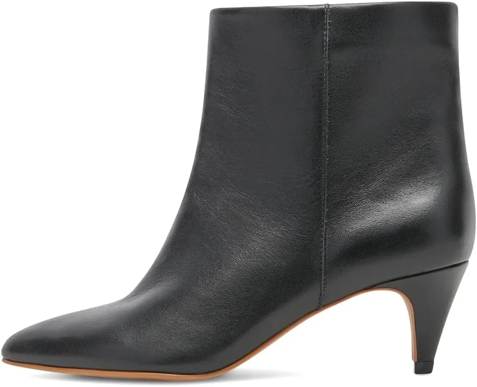 miss left Women Classic Kitten Heel Ankle Boots Pointed Toe Low Heel Wide Calf Pull On Booties Stylish Party Casual Shoes Size 4-16 US
