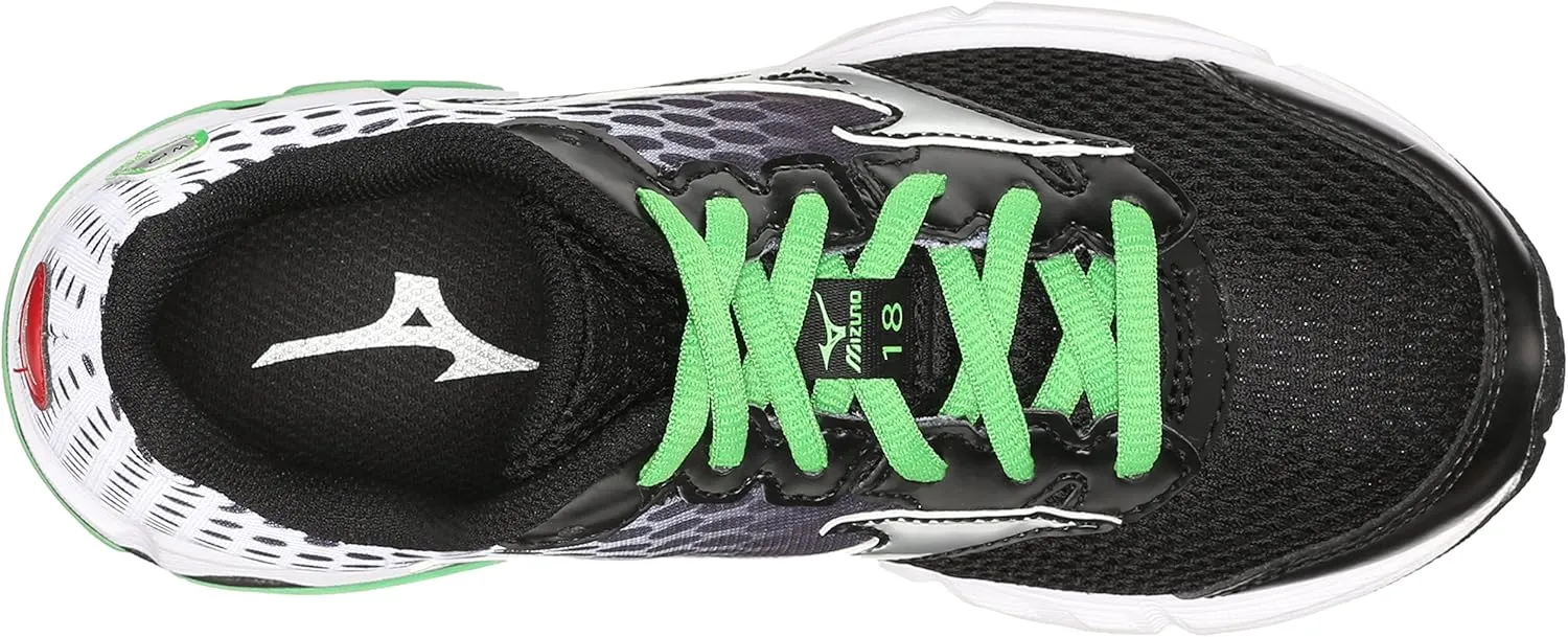 Mizuno Wave Rider 18 Junior Kids Running Shoe (Little Kid/Big Kid)