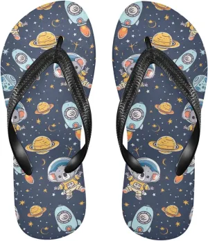 MNSRUU Flip Flops for Women Men Cute Animal Sloth Flip Flops Womens Slides Men Sandals Shower Slippers Summer Non-Slip Flipflops for Swim Beach Bathroom, XS