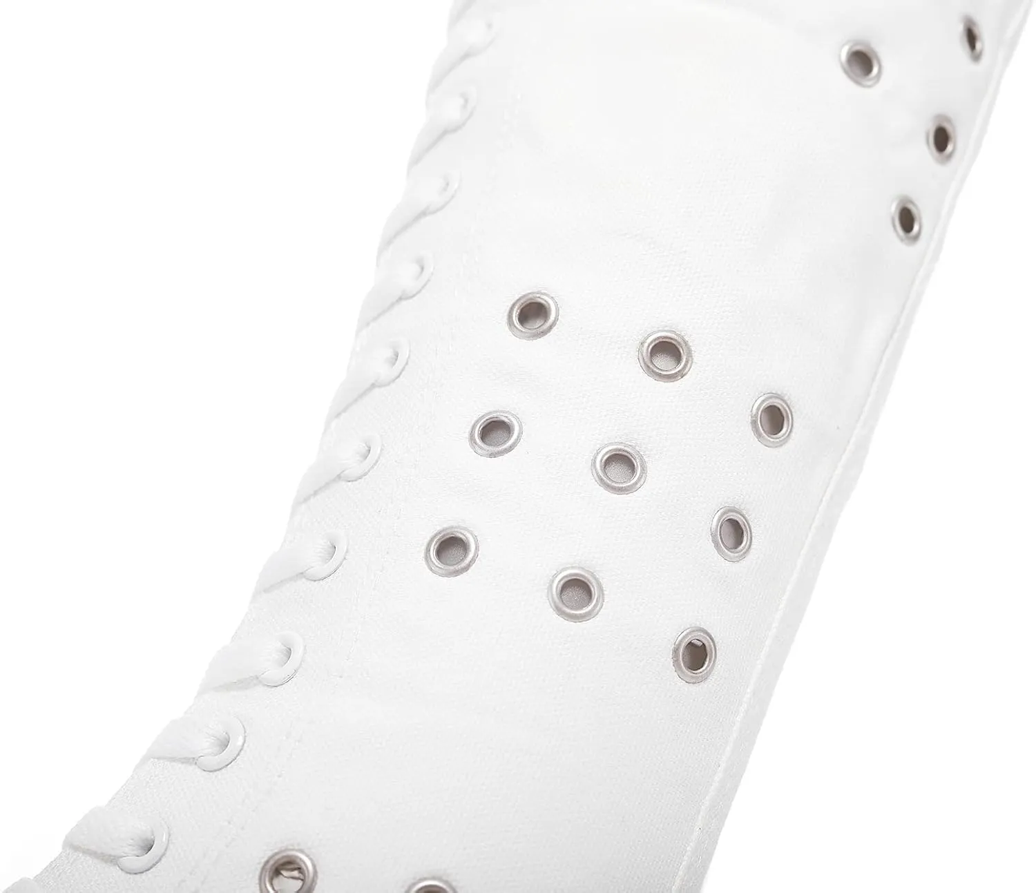 Momuk Girls Women Stylish Canvas Knee High Boots Causal Sneakers School Shoes Size 11 B(M) US White