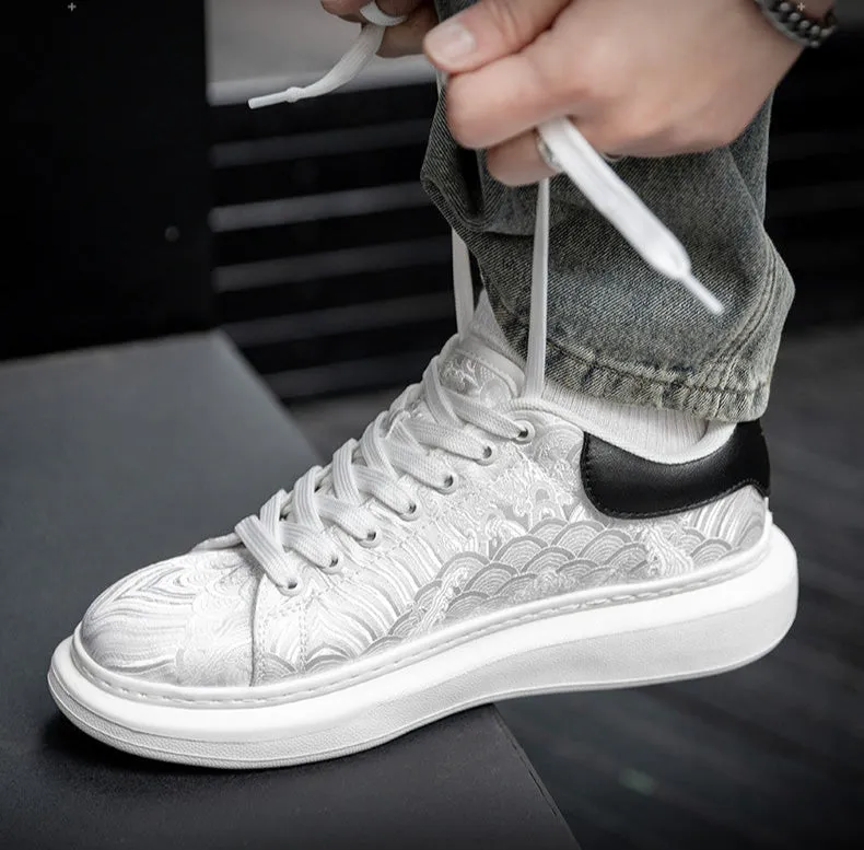 MRA Silk Cloud Embroidered Sneakers