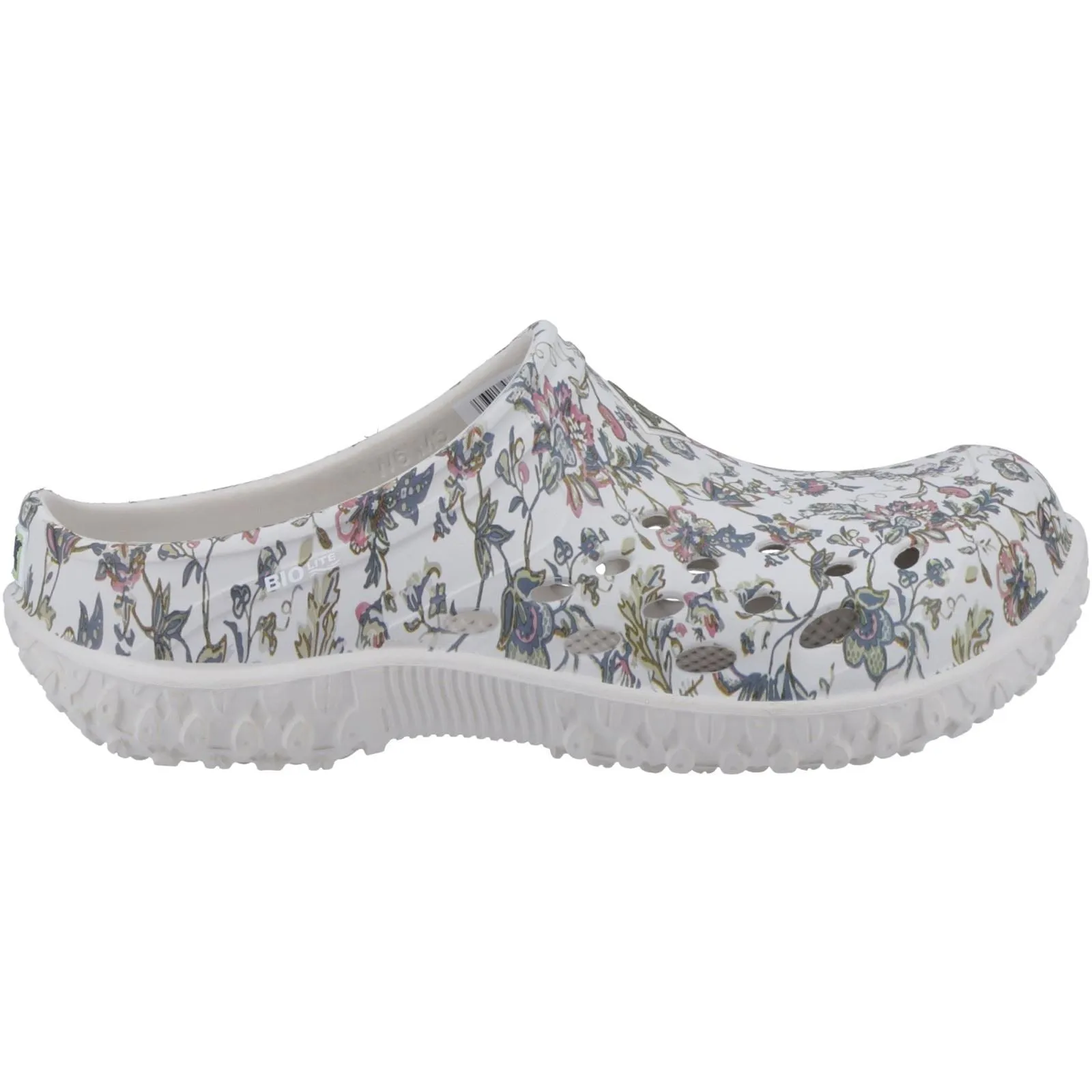 Muck Boots Women's Muckster Lite Clog in Light Grey/Floral Print