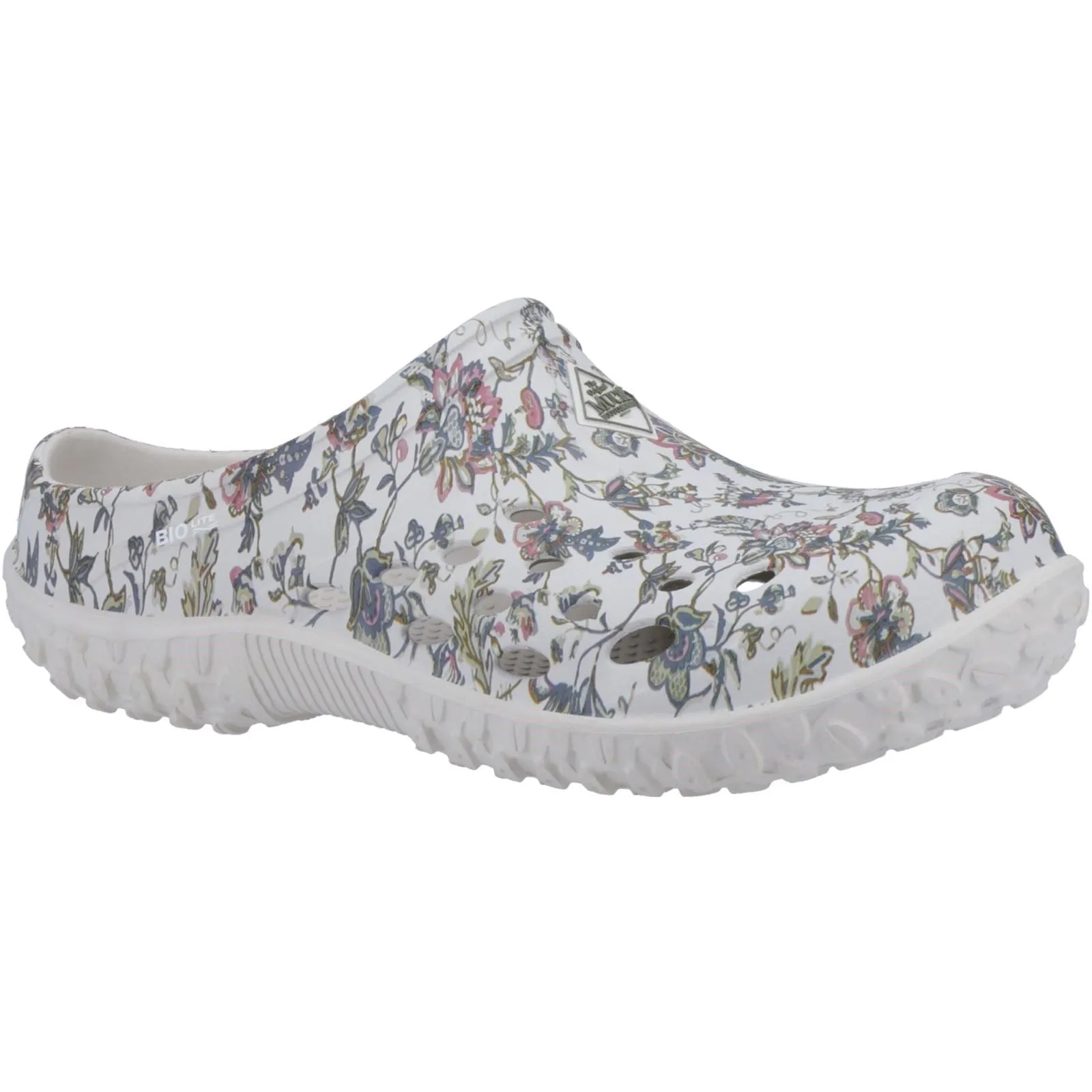 Muck Boots Women's Muckster Lite Clog in Light Grey/Floral Print
