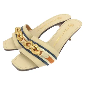 Mule Mule Sandals Leather Beige