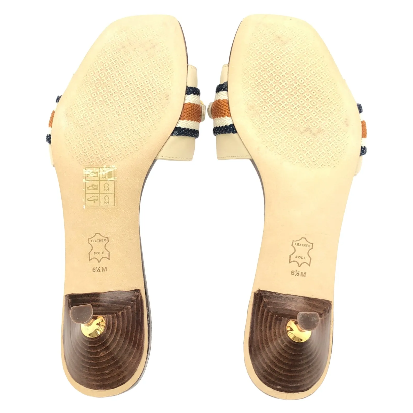 Mule Mule Sandals Leather Beige